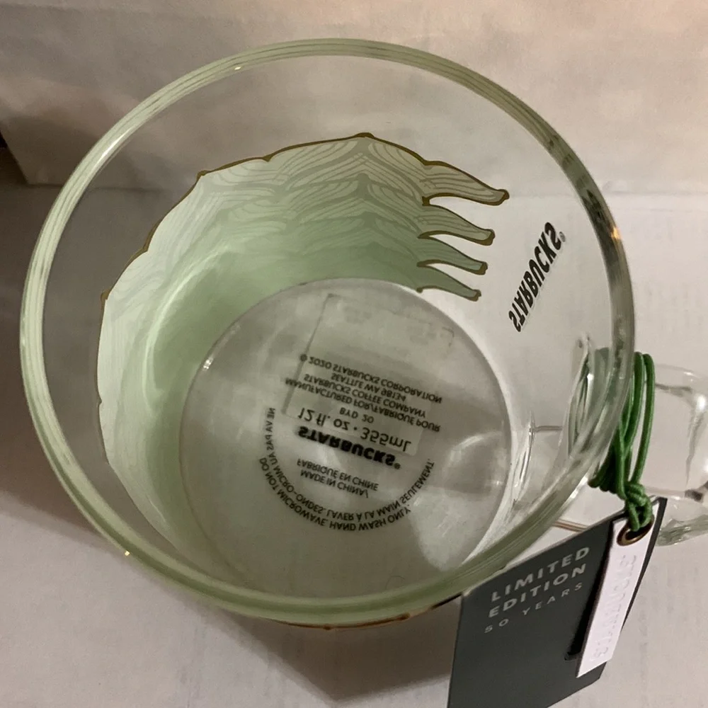Starbucks Exclusive 50th Anniversary Glass Mug - LIMITED EDITION - Picture 2 of 5
